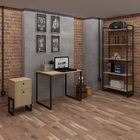 Kit Para Escritório Estante Com Mesa Industrial Soft 90 Cm E