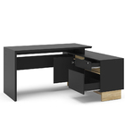 Kit Para Escritório Estante Mesa Em L E Aparador 3 Porta Los