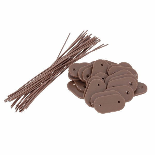 Kit para Fixação Ocultação Plástico 26 peças Marrom