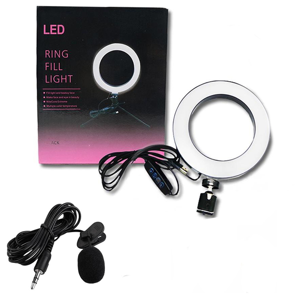 Kit Para Gravação E Transmissão De Vídeos Ring Light De Mesa