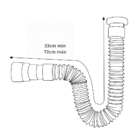 Kit Para Lavabo Sifão Universal Banheiro Flexivel  E Válvula