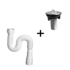 Kit Para Lavabo Sifão Universal Banheiro Flexivel  E Válvula