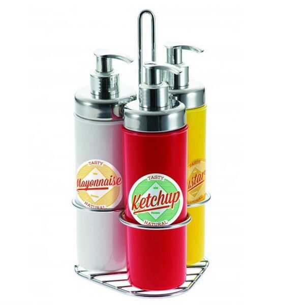 Kit Para Molhos Aço Inox 4 Pecas 300ml Forma 802210