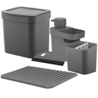 Kit Para Pia Lixeira Com Tampa 4,7 Litros  Porta Detergente R