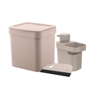 Kit Para Pia Lixeira Com Tampa 4,7 Litros Com Porta Detergent