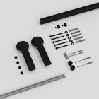 Kit para Porta de Correr Alumínio Preto 2,00m WF