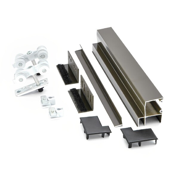 Kit para Porta de Correr Evolution 235 2m Alumínio Marrom Rodinato