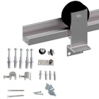 Kit para Porta de Correr LM Topo 2m Alumínio Escovado