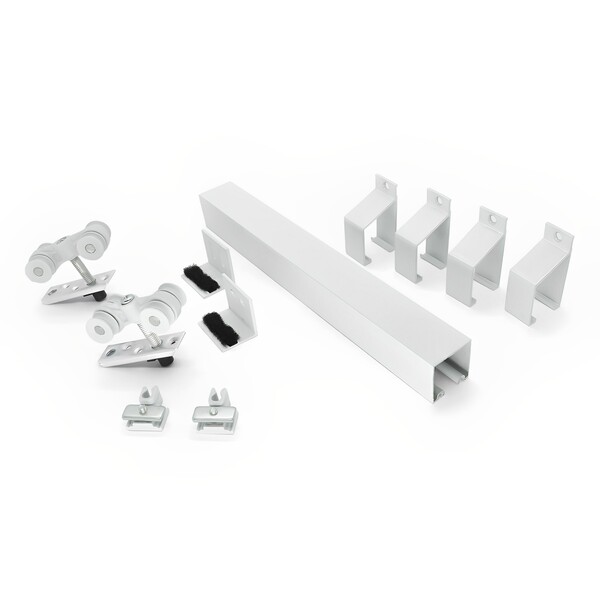 Kit para Porta de Correr Suporte Evolution 2m Alumínio Branco 4R TR Rodinato