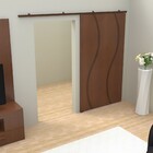 Kit para Porta de Correr Suporte Evolution 2m Alumínio Marrom 4R TR Rodinato