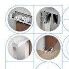 Kit para Porta de Correr Suporte Top 2m Alumínio Branco Rodinato