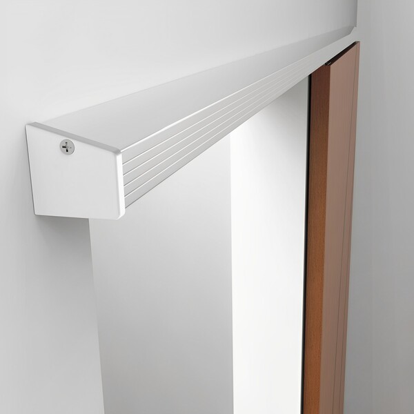 Kit para Porta de Correr Suporte Top 2m Alumínio Polido Rodinato