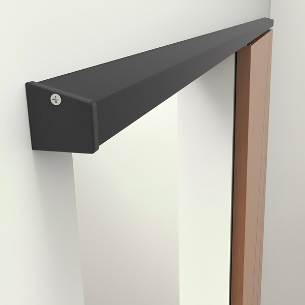 Kit para Porta de Correr Suporte Top 2m Alumínio Preto Rodinato