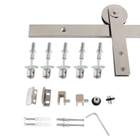 Kit para Porta de Vidro 50Kg Aço Inox Escovado 2 Portas Geris