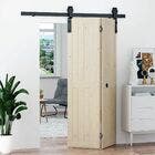 Kit para Porta Dobrável Celeiro 3x4,5x120cm em Alumínio Preto Geris