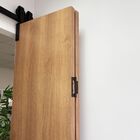 Kit para Porta Dobrável Celeiro 3x4,5x120cm em Alumínio Preto Geris
