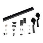 Kit para Porta Dobrável Celeiro 3x4,5x120cm em Alumínio Preto Geris