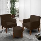 Kit Para Sala 2 Poltronas Aspen E Puff Matte Veludo Sanch