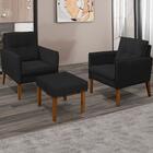 Kit Para Sala 2 Poltronas Electra E Puff Vinni Veludo Sanch