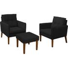 Kit Para Sala 2 Poltronas Electra E Puff Vinni Veludo Sanch