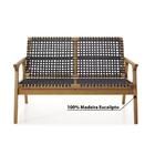 Kit Para Sala De Estar Com Sofá Com 2 Lugares Marrom