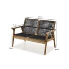 Kit Para Sala De Estar Com Sofá Com 2 Lugares Marrom