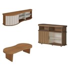 Kit Para Sala De Estar Rack E Mesa Centro E Buffet Magnum Cin