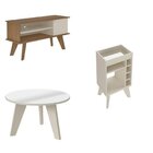 Kit Para Sala De Estar Rack E Mesa De Centro E Bar Frank Cina