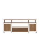 Kit Para Sala De Estar Rack Ripado E Bar E Mesa De Centro Ipa