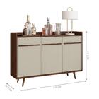 Kit Para Sala De Estar Rizzo Nogal Off White