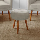 Kit Para Sala Poltrona Nina C/ Puff Veludo Preto Speciale Home