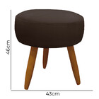 Kit Para Sala Poltrona Nina C/ Puff Veludo Speciale Home