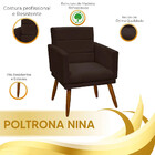 Kit Para Sala Poltrona Nina C/ Puff Veludo Speciale Home