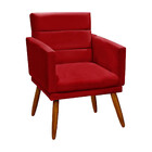 Kit Para Sala Poltrona Nina C/ Puff Veludo Speciale Home