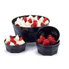 Kit Para Sobremesa 1 Tigela + 4 Bowls Preto Moda Do Chef