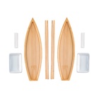 Kit Para Sushi De Bambu E Cerâmica Nagasaki 8 Peças Lyor