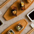 Kit Para Sushi De Bambu E Cerâmica Nagasaki 8 Peças Lyor