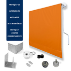Kit Para Toldo Retratil + Lona De 1,50l X 2,00a Laranja