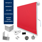 Kit Para Toldo Retratil + Lona De 2,00l X 2,00a Vermelho
