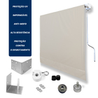 Kit Para Toldo Retratil + Lona De 2,50l X 1,50a Areia