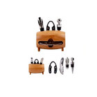 Kit Para Vinhos 4 Peças Saca-rolhas Bico Dosador Tampa E Cort