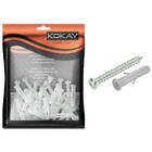 Kit Parafuso Aço C/ Bucha Reforçada 6mm Pacote 20 Unidades