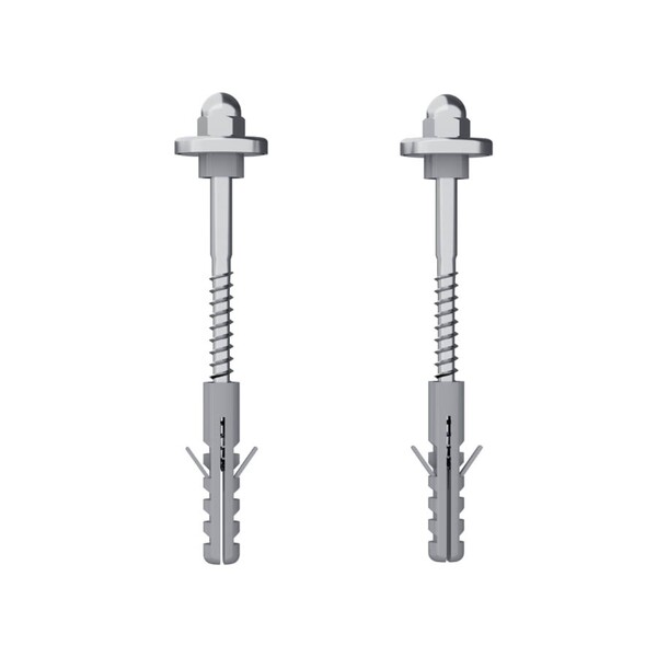 Kit Parafuso em Aço Carbono Zincado 1/4" 90mm Bucha Nº10 para Vaso Sanitário Blukit