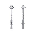 Kit Parafuso em Aço Carbono Zincado 7/32" 80mm Bucha Nº08 para Lavatório Blukit