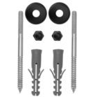 Kit Parafuso Inox Black/preto 8mm Fixação Vaso Sanitário