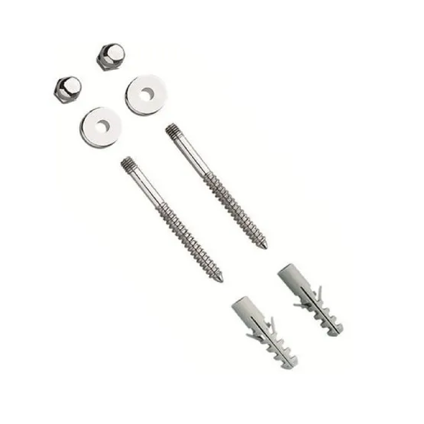 Kit Parafuso Inox Cromado 12mm Fixação Vaso Sanitário E Bidê