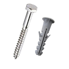 Kit Parafuso Sextavado Soberba + Bucha Plastica 10mm 200 Pçs