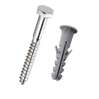 Kit Parafuso Sextavado Soberba + Bucha Plastica 10mm 200 Pçs