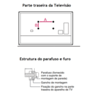 Kit Parafusos Suporte Tv(samsung) - M8 X 45mm Fenda