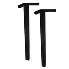 Kit Pé de Mesa Aço 18x10x80cm Preto Maxeb